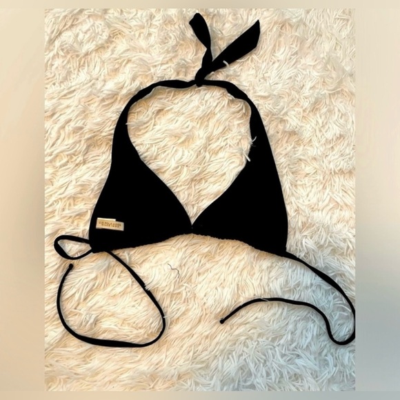 U.S. Polo Assn. Triangle Bikini Top. Black. Size S - Picture 3 of 5